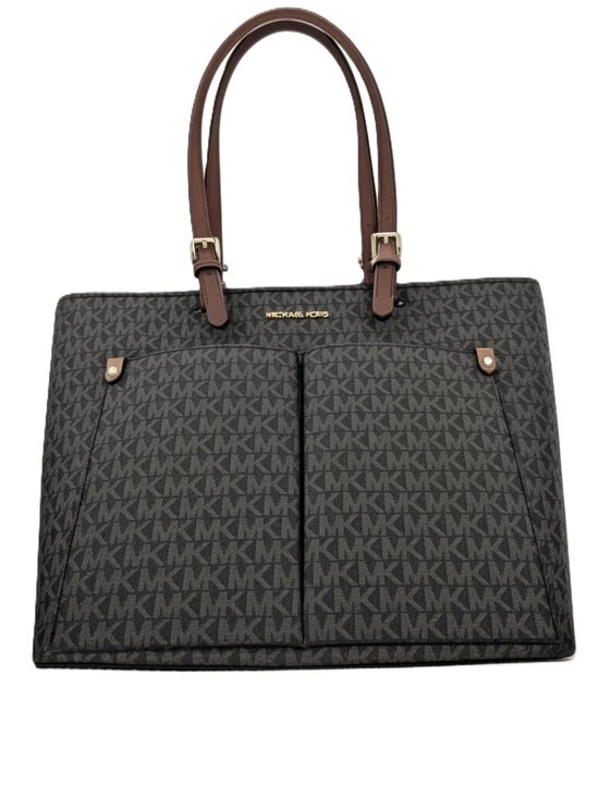KORS Michael Kors Handbags - Michael Kors Womens Jet Set Travel Medium Double Pocket Tote Non-Leather Vegan